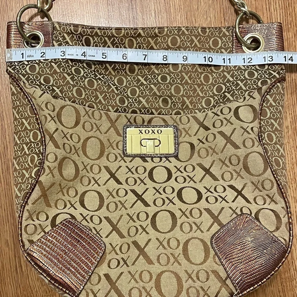 Xoxo vintage hobo shoulder bag purse brown gold 90s shoulder purse